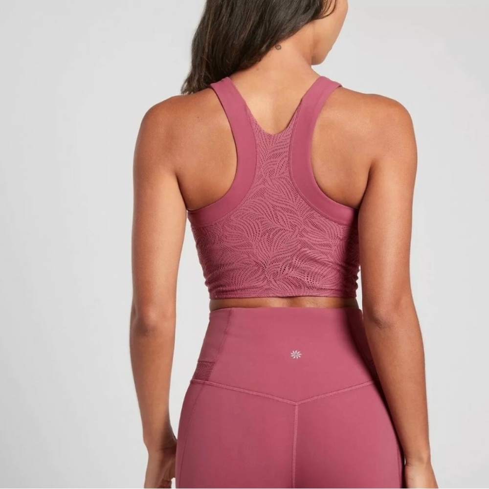 Lot of Athleta Victorian Berry Conscious Crop Top & Salutation Powervita Joggers